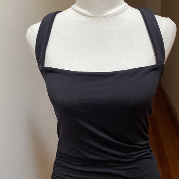 Kookai fitted x black midi dress - shirred sides - Picture 8 of 8
